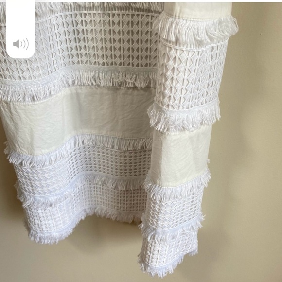 Banana Republic | Eyelet Lace Collared Dress | White Medium - Picture 7 of 9